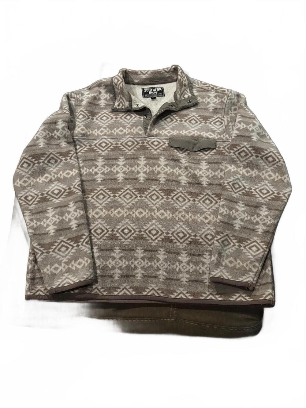 Southern Grit Authentic Outfitters XL Fleece Pullover with Geometric Pattern